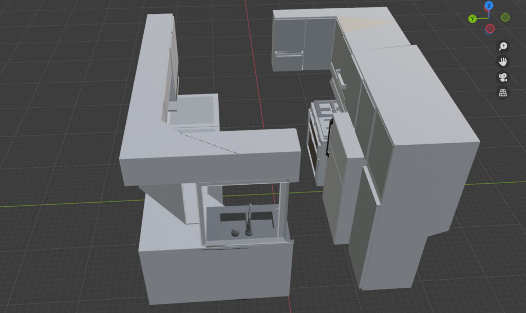 3d Kitchen Before white